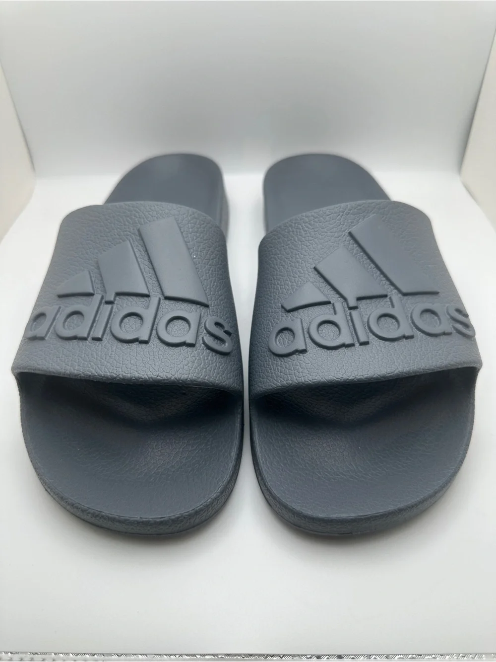 Adidas Dark Grey Adilette Aqua men’s slides size 12